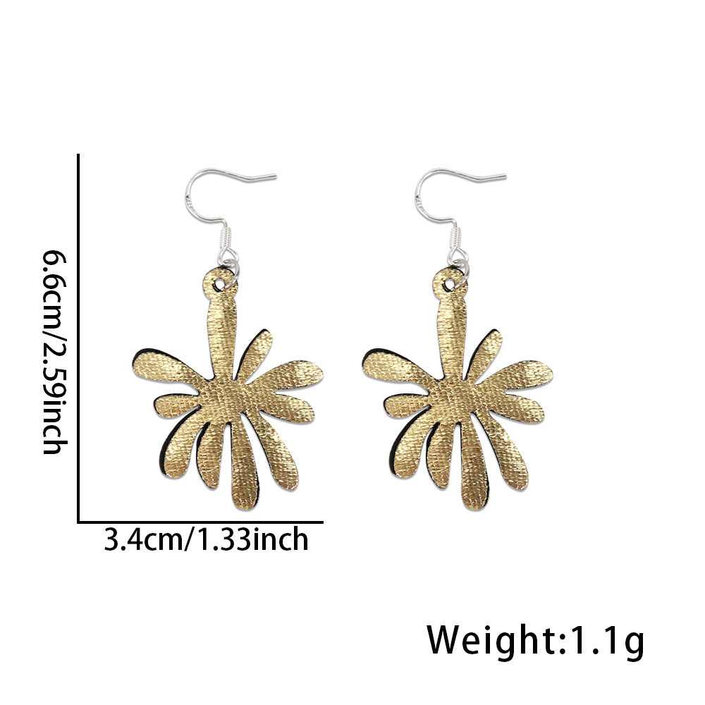 Wholesale Star Wine Glass New Year's Eve Black Gold Party Decoration Earrings